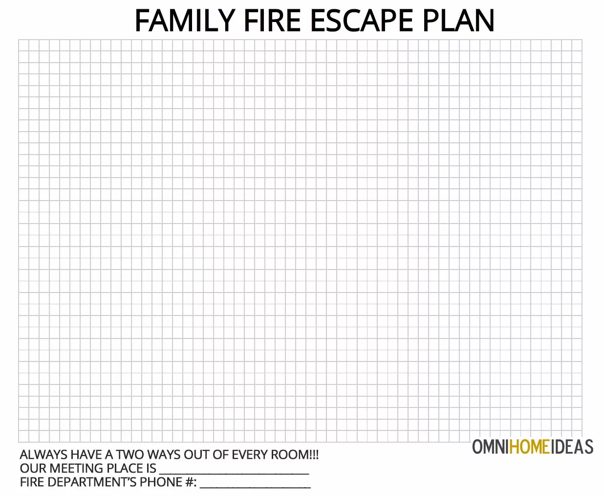 fire escape plan template
