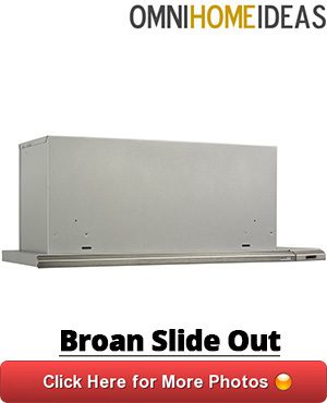 slide out range hood under cabinet