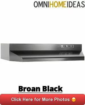black stainless steel under cabinet range hood