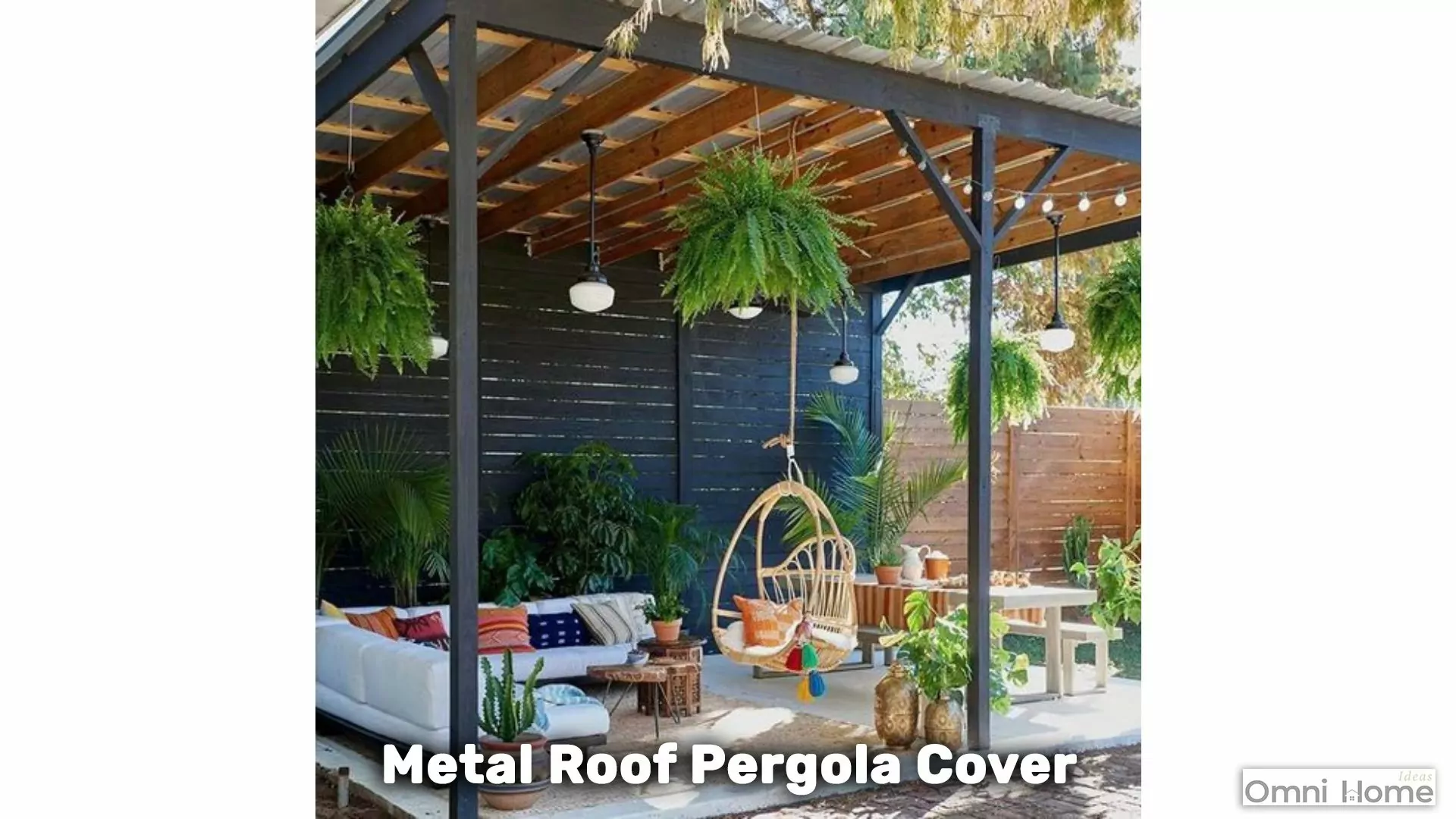 metal roof pergola cover