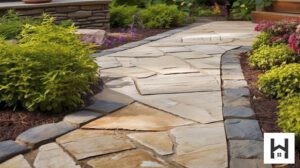 stacked stone patio paver edging 02