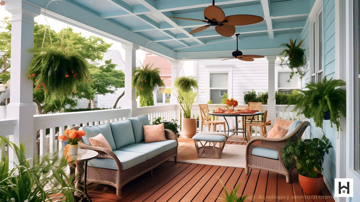 inexpensive porch ceiling ideas