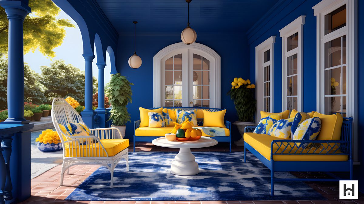 cobalt blue porch ceiling vibrancy and energy