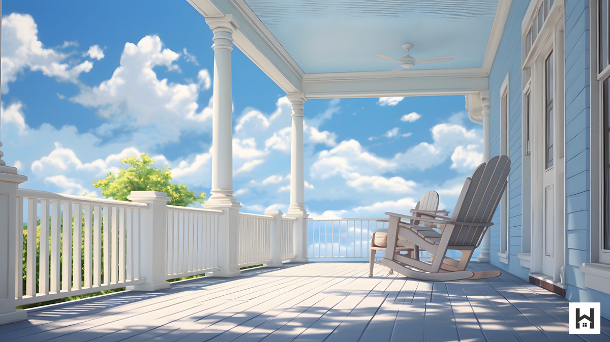 sky blue porch ceiling bringing the heavens to your home
